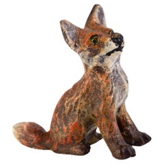 Bergman Style Austrian Cold Painted Bronze Sculpture Fox