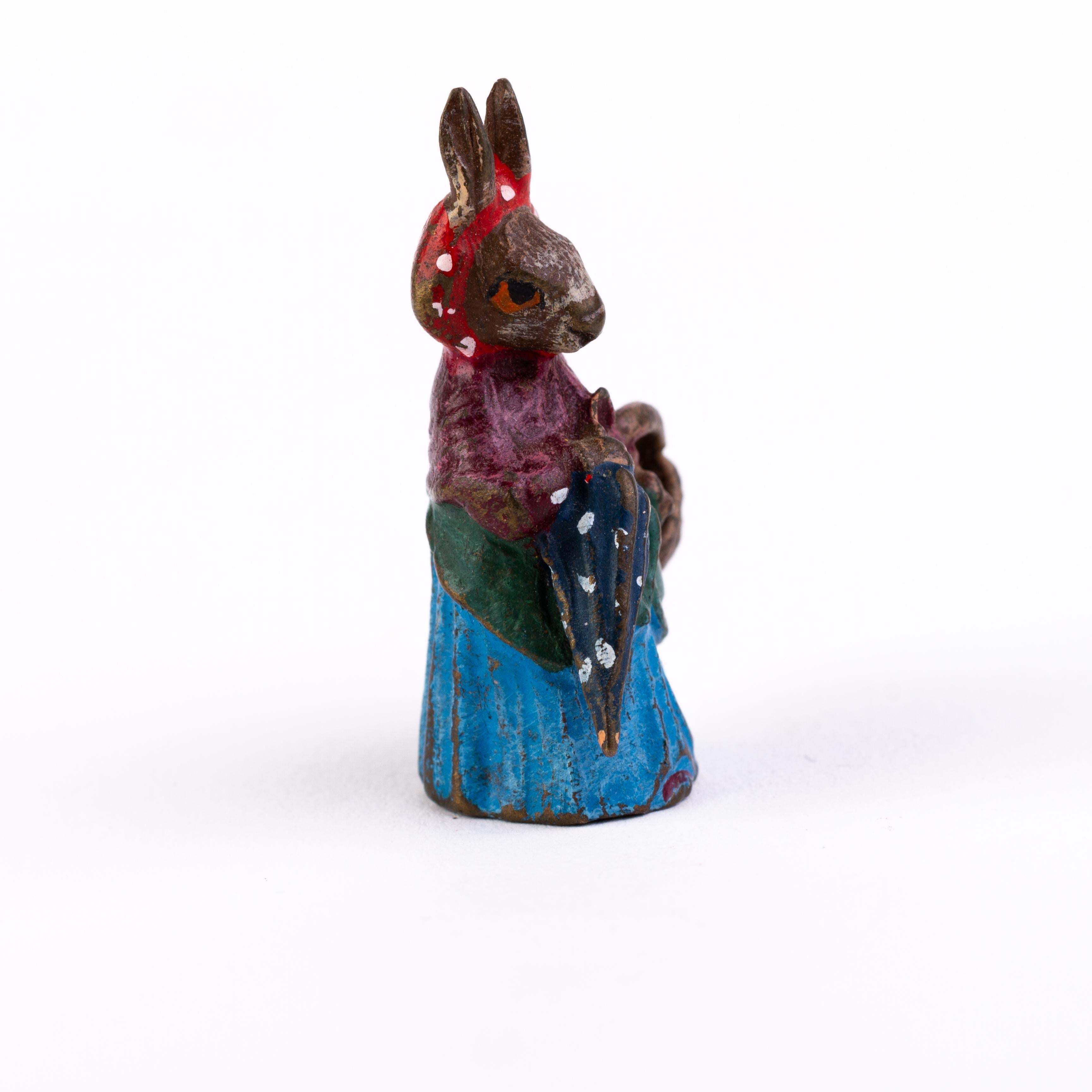 In good condition
From a private collection
Free international shipping
Bergman Style Austrian Cold Painted Bronze Sculpture Rabbit