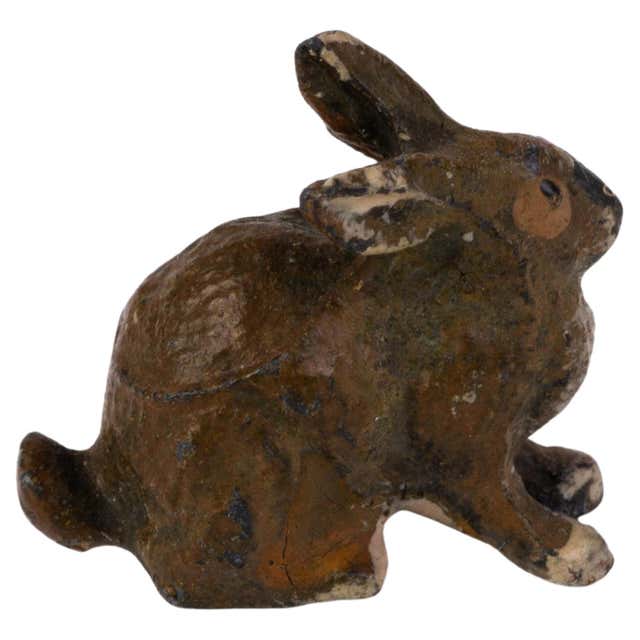 Cast Iron Rabbit Sculpture For Sale at 1stDibs