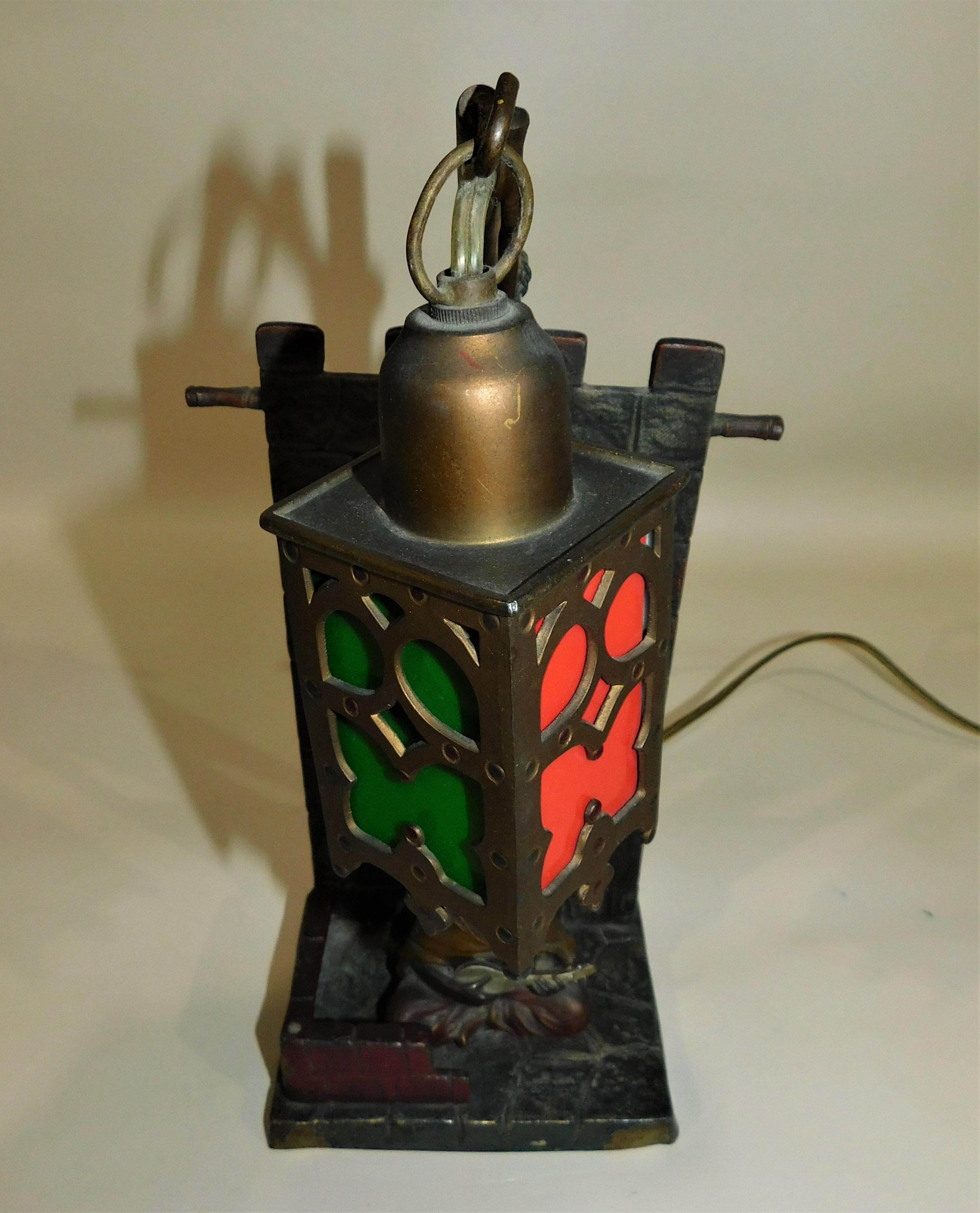 Bergman Style Bronce Viennese Arabian Lute Player Lamp 1