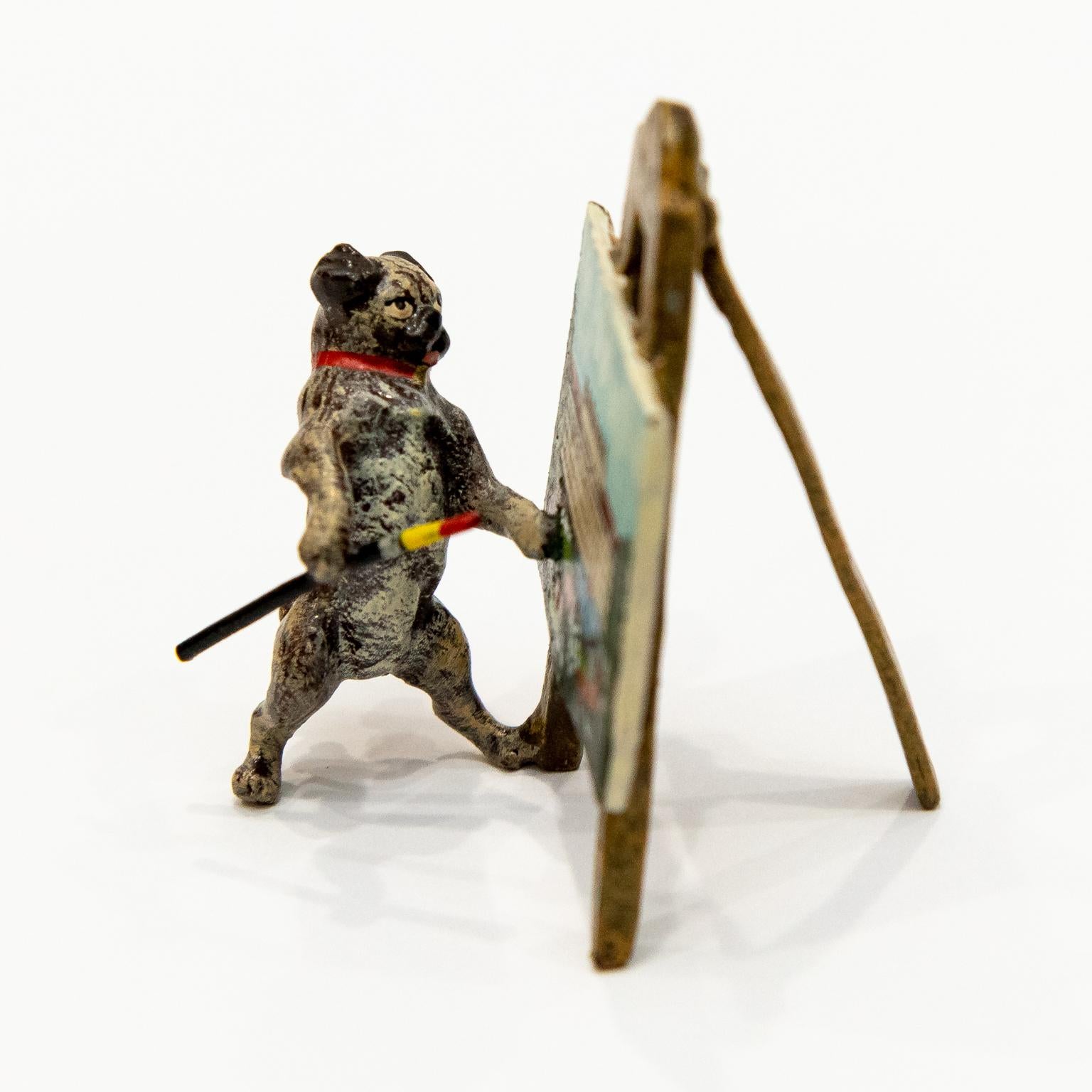 Cold-Painted Bergmann Viennese Bronze Pug