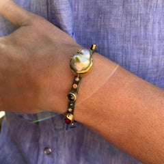Bergsoe Pearl Diamond Ruby Bangle