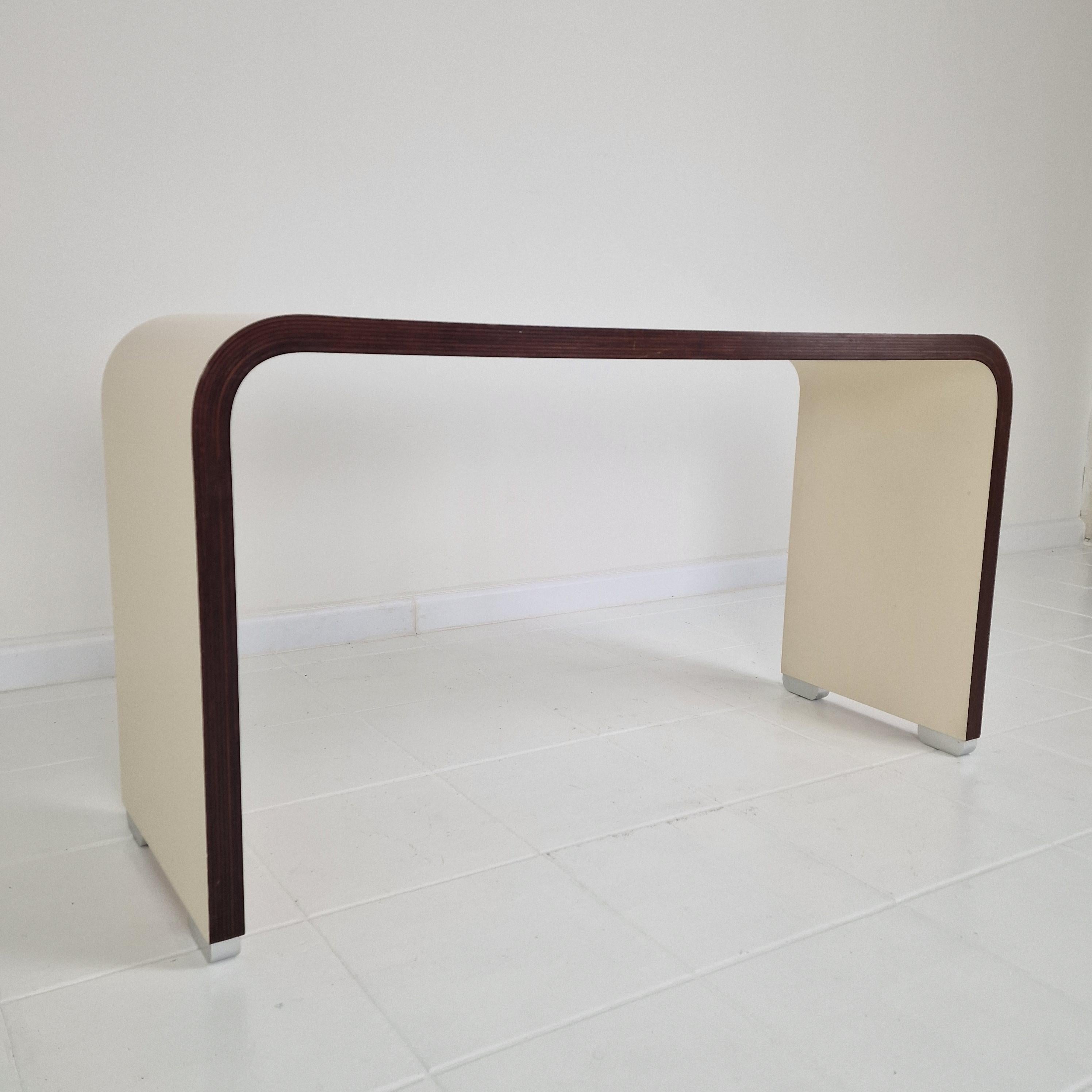 Mid-Century Modern Bergwood Console Table or Writing Desk Jules Wabbes, Belgium 1970's