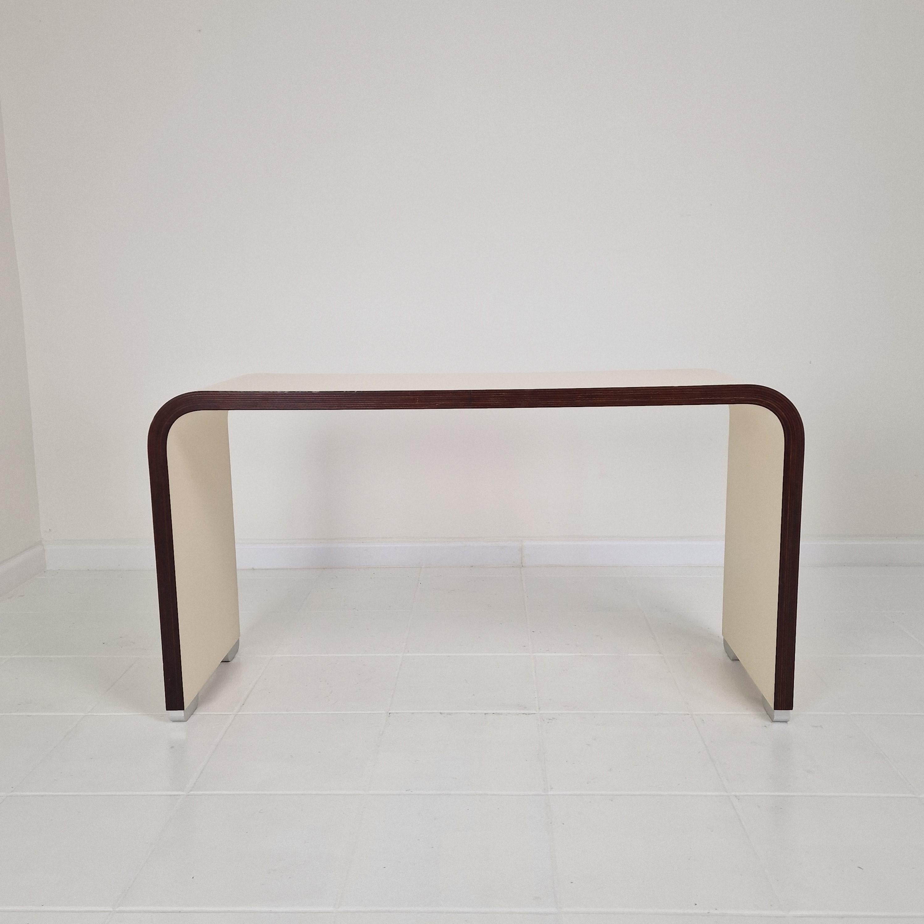 Bentwood Bergwood Console Table or Writing Desk Jules Wabbes, Belgium 1970's