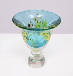 Vaso in vetro artistico Berit Johansson di Murano, Svezia, anni '70