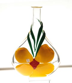 Berit Johansson for Pauly Murano Flask Monet's Giverny Nasturtium Beloved Flower