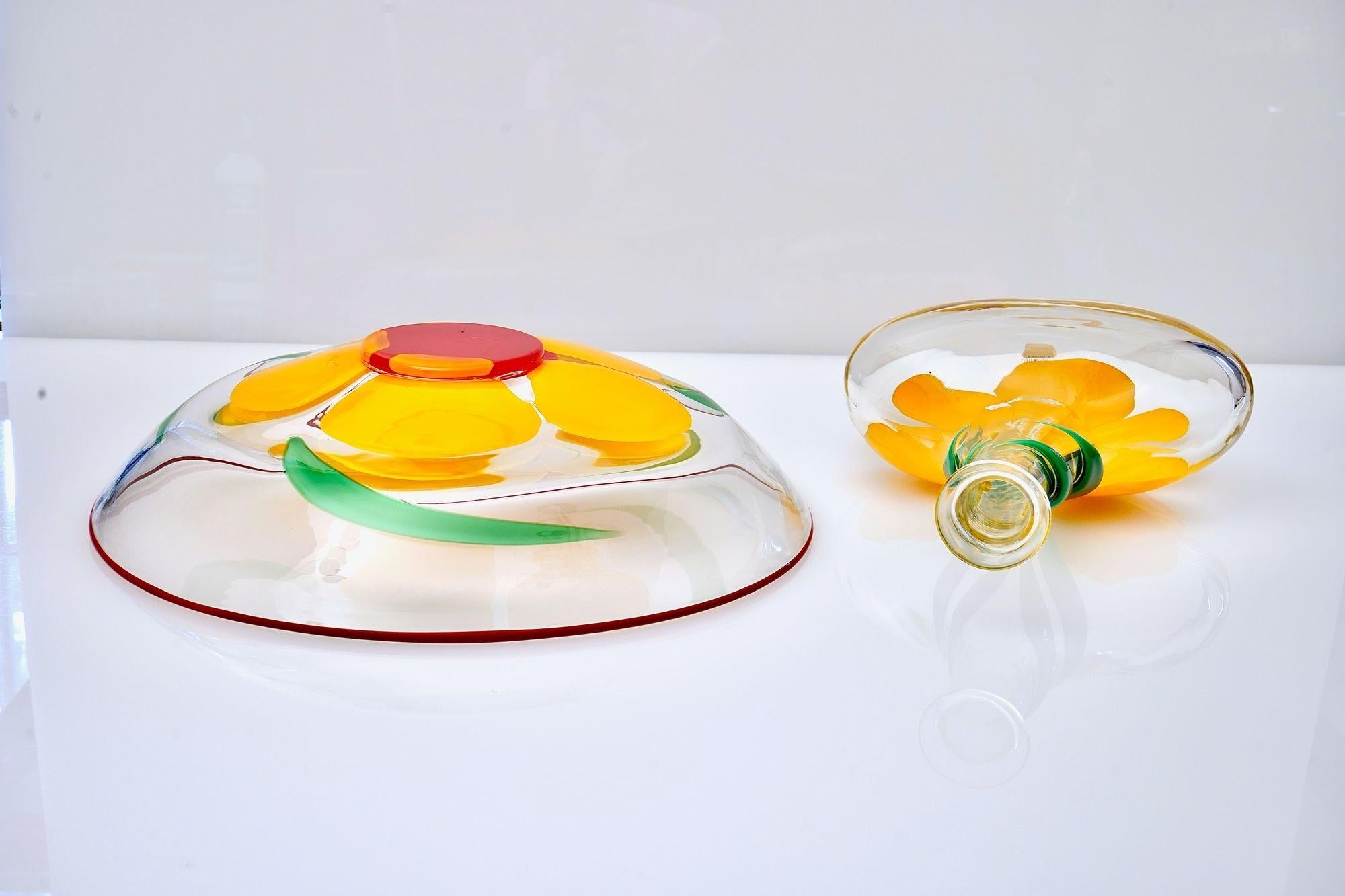Berit Johansson para Pauly Jarrón y cuenco de Murano Diseño de capuchina en venta 12