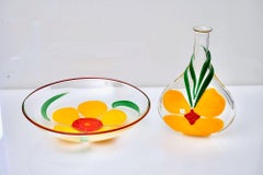 Berit Johansson for Pauly Murano Vase and Bowl Nasturtium design