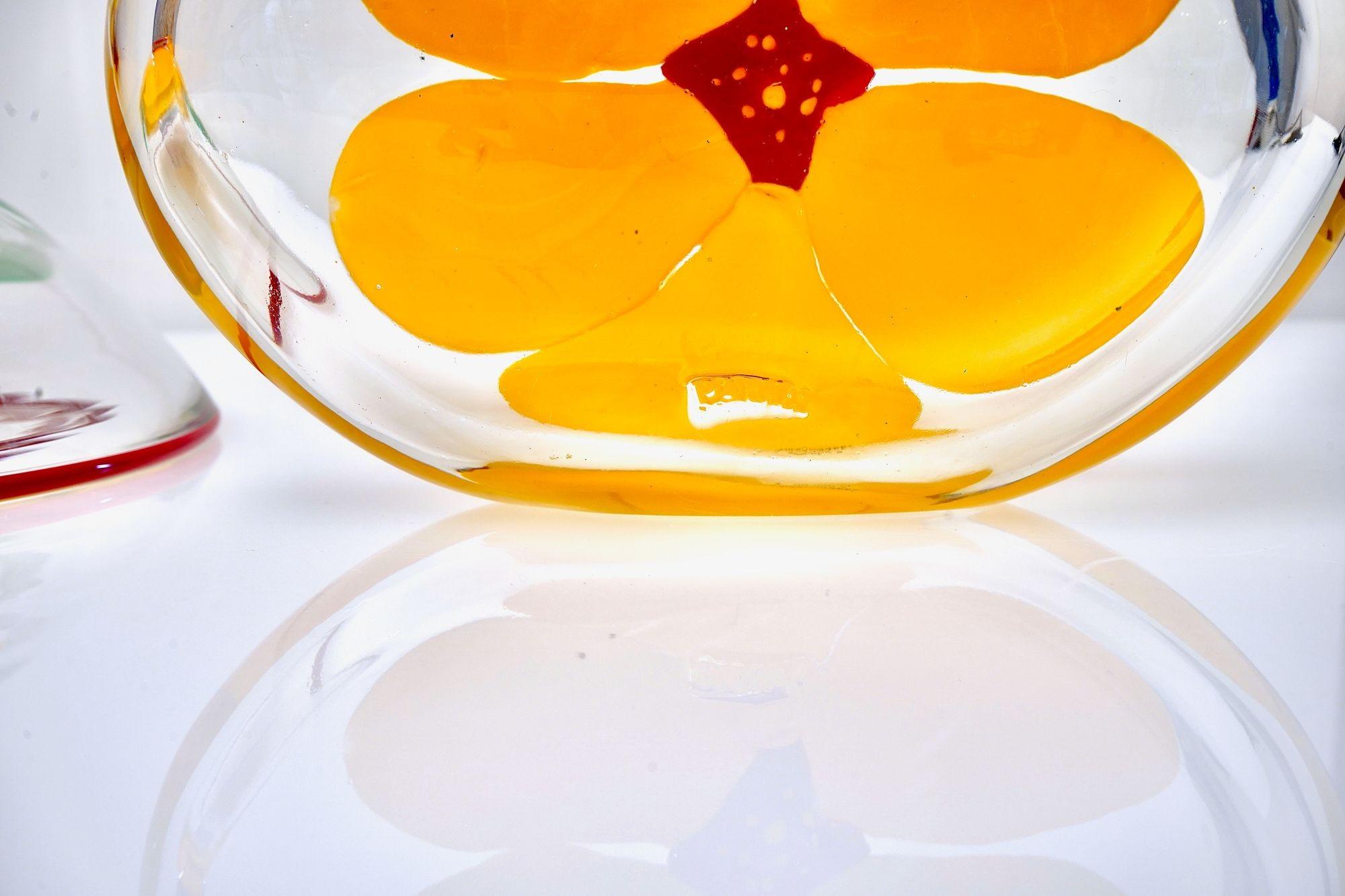 Berit Johansson para Pauly Jarrón y cuenco de Murano Diseño de capuchina en venta 13