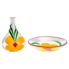 Berit Johansson for Pauly Murano Vase and Bowl Nasturtium design