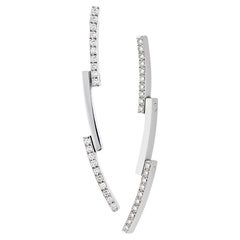 BERJANI 'Eternity' Handcrafted 18K White Gold 0.60ct Diamond Earrings 