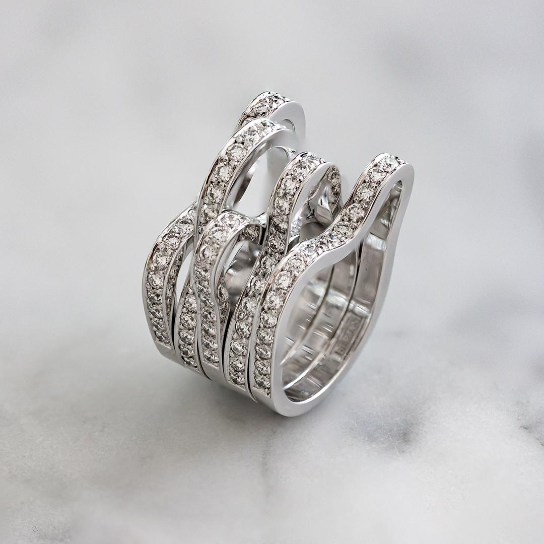 Artisan Berjani 'Waves' DGA Supreme & Red Carpet Award Winner 4.20cts Diamond Ring For Sale