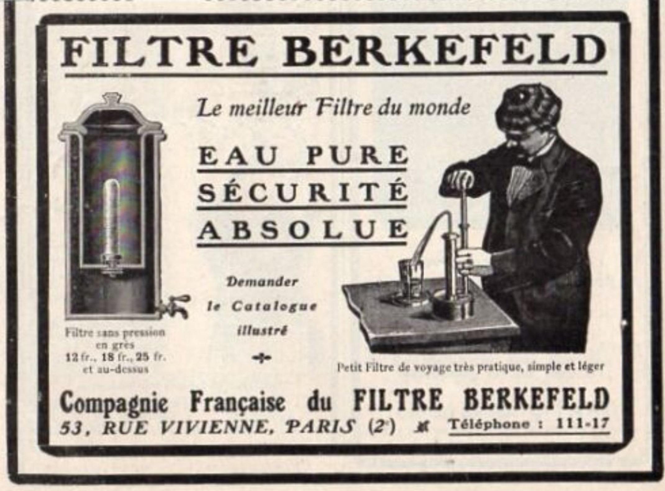 Berkefeld Filter Gesellschaft G.M.B.H. Ce, Jugendstil, Freiheit, 1900 im Angebot 8