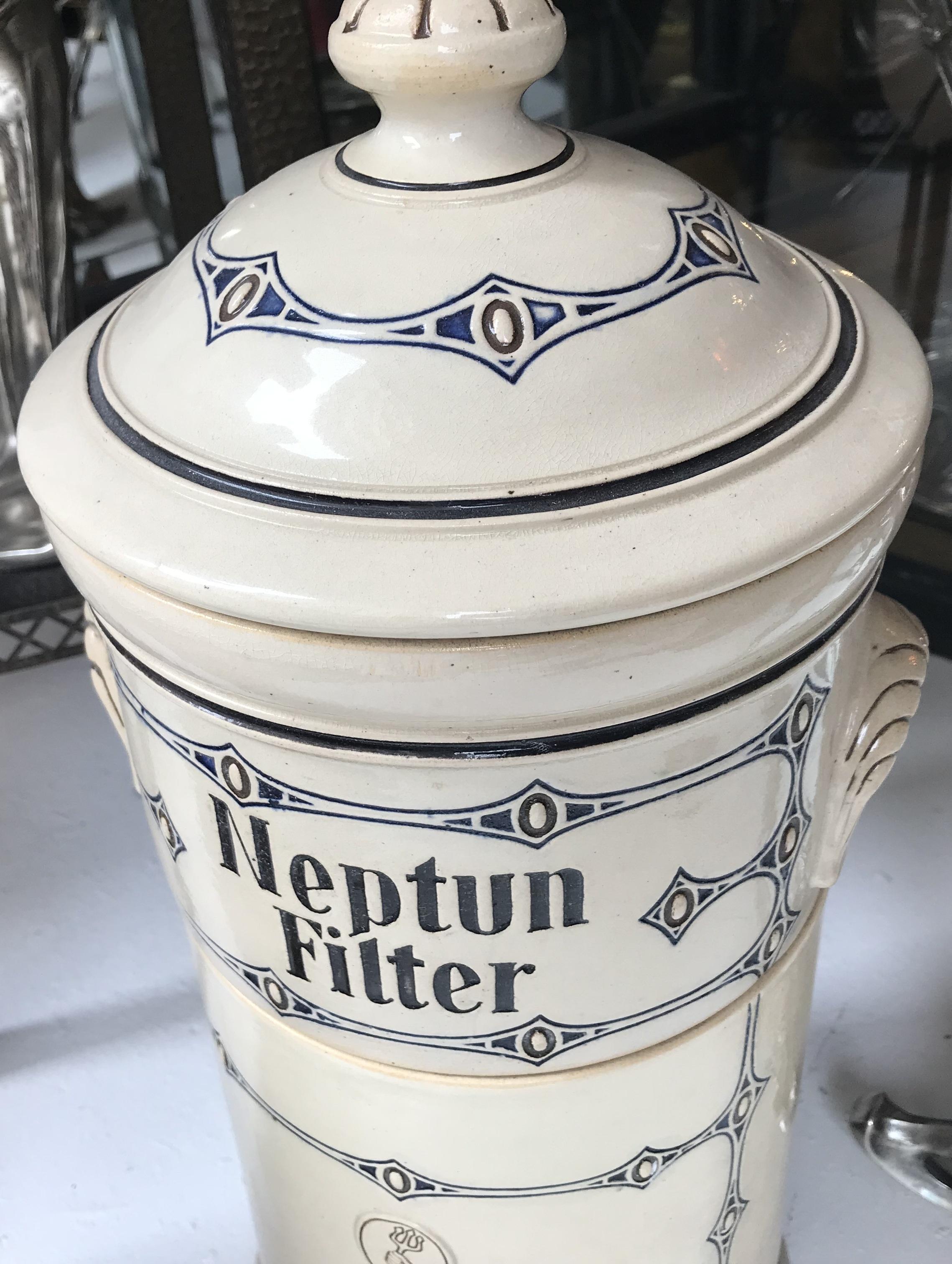 Céramique Filter Neptun, Jugendstil, Art Nouveau, Liberté, 1900 en vente