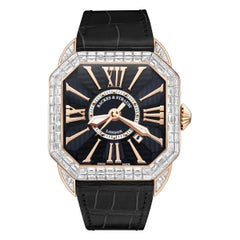 Berkeley Baguette 43 Luxury Diamond Watch for Men's Rose Gold