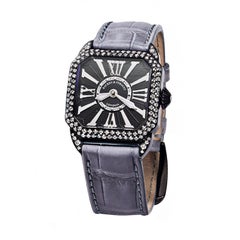 Berkeley Diamond Knight 29 Luxury Diamond Watch for Women, Black Steel