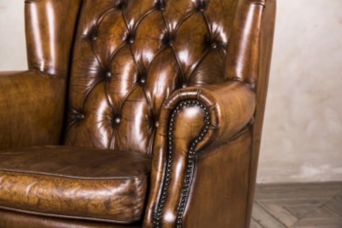 A fine Berkeley leather vintage style armchair, 20th century.

A beautiful adaptation of late 19th century furniture, the new ‘Berkeley’ armchair has a strikingly grand appearance. With ornate and luxurious details, the piece truly honours the