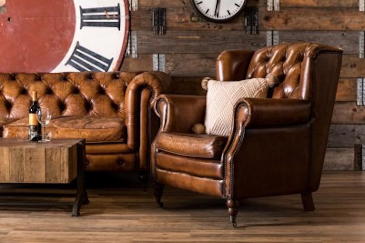 Berkeley Leather Vintage Style Armchair, 20th Century In Excellent Condition For Sale In London, GB