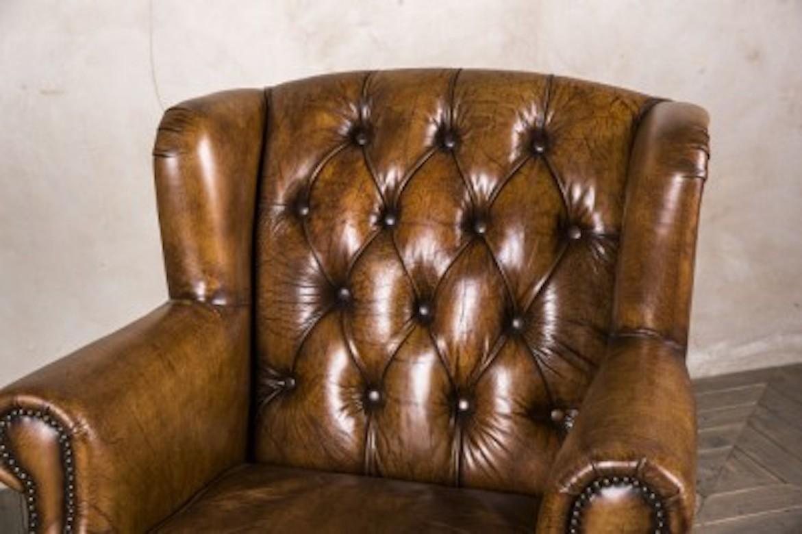 Berkeley Leather Vintage Style Armchair, 20th Century For Sale 1