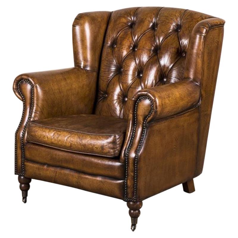 Berkeley Leather Vintage Style Armchair, 20th Century For Sale