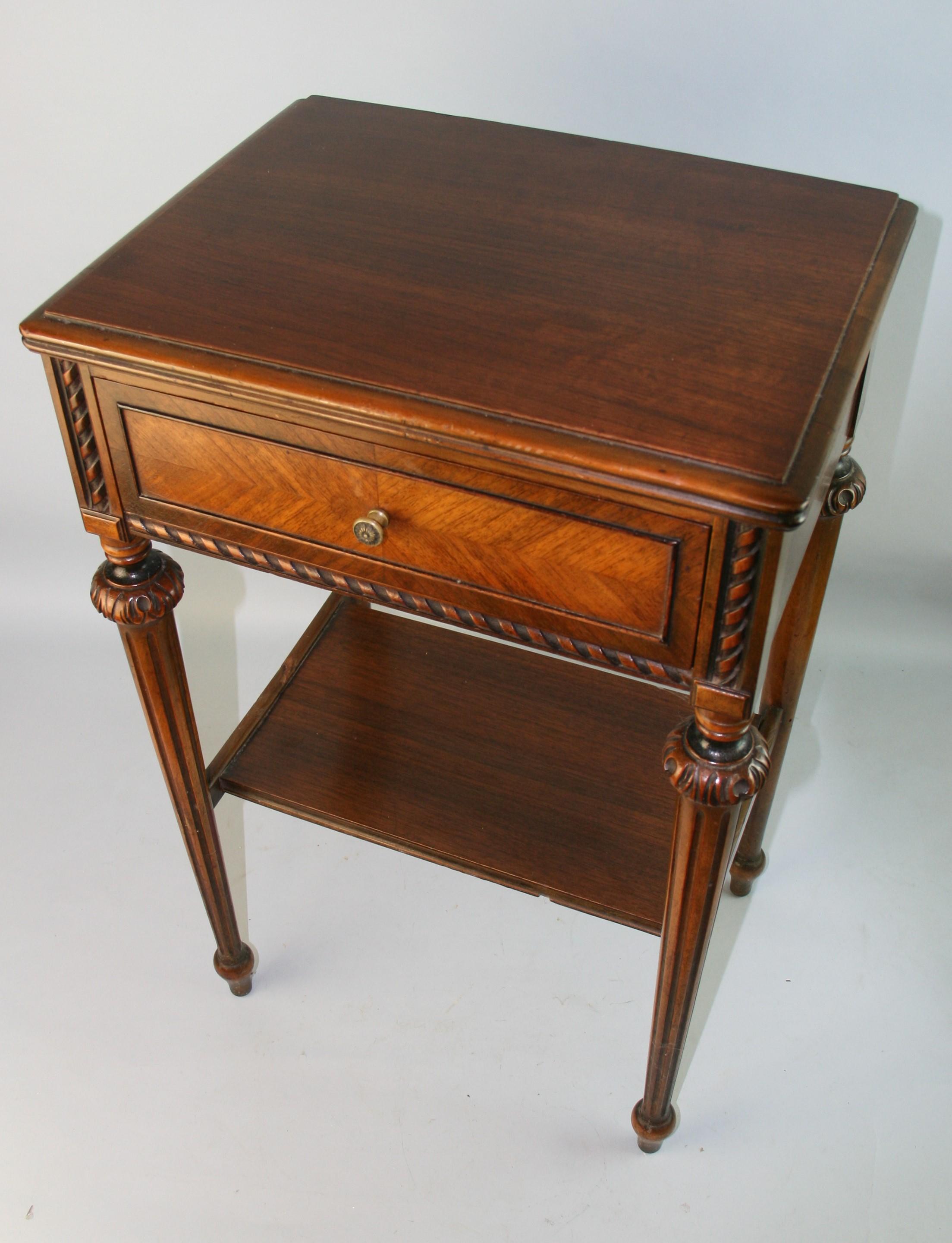 Berkey and Gay Walnut Side Table For Sale 5