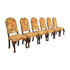 Berkey & Gay Antique Chippendale Carved Walnut Dining Chairs  Circa 1920s