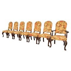 Berkey & Gay Antique Chippendale Carved Walnut Dining Chairs, Circa 1920s