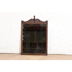 Berkey & Gay Antique Georgian Burled Walnut Framed Wall Mirror, Circa 1920s