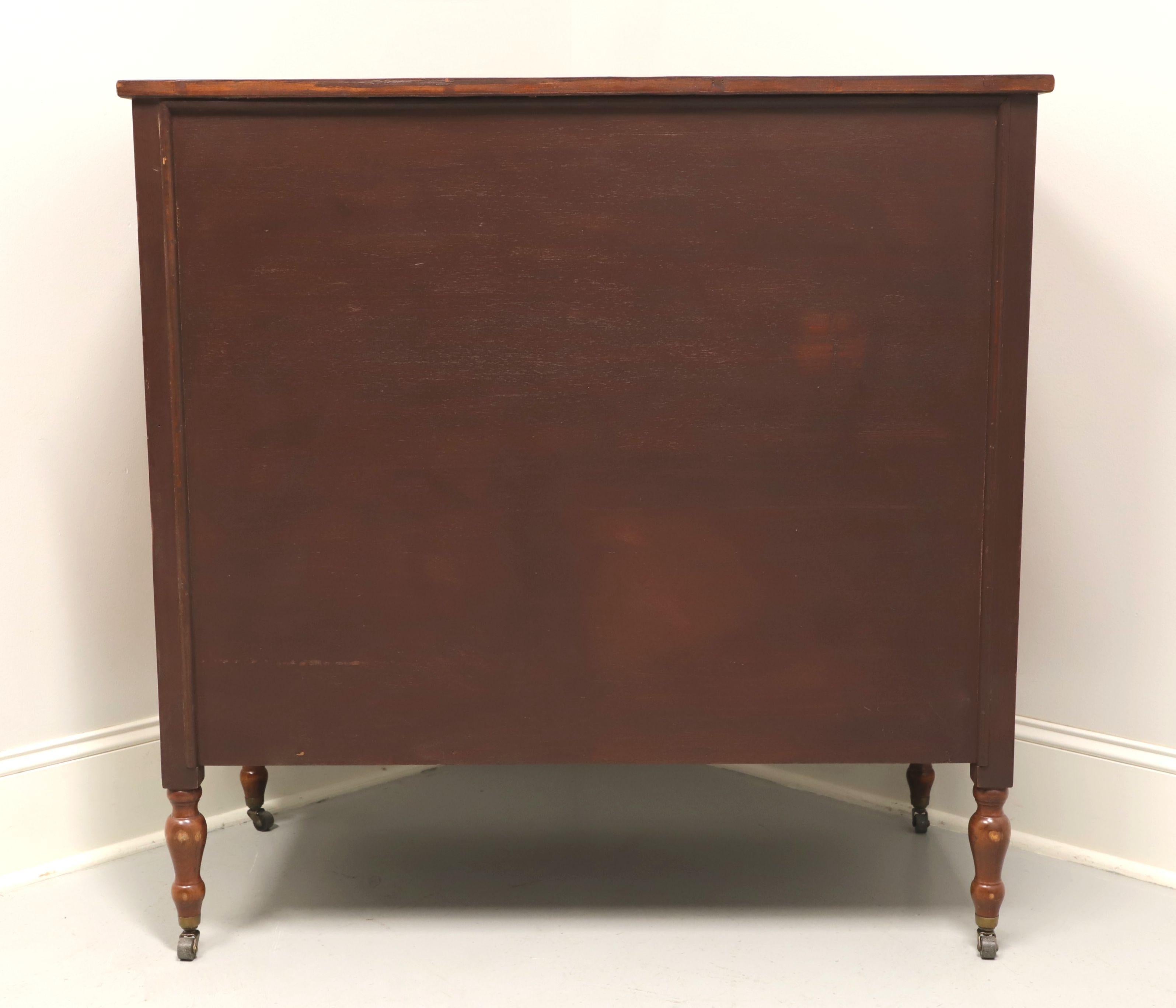 BERKEY & GAY Early 20th Century Mahogany Sheraton Style Five-Drawer Chest In Good Condition In Charlotte, NC