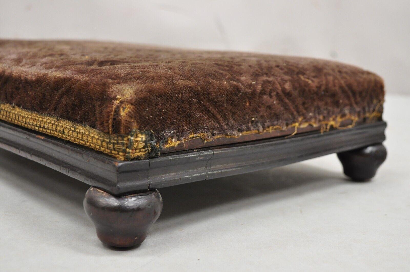 Berkey & Gay Furniture Mahogany Empire Rectangular Very Low Footstool Ottoman 4