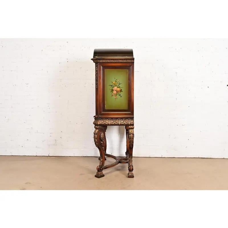Antico mobile bar giacobino dipinto a mano in stile Berkey & Gay, circa anni '20 in vendita 6