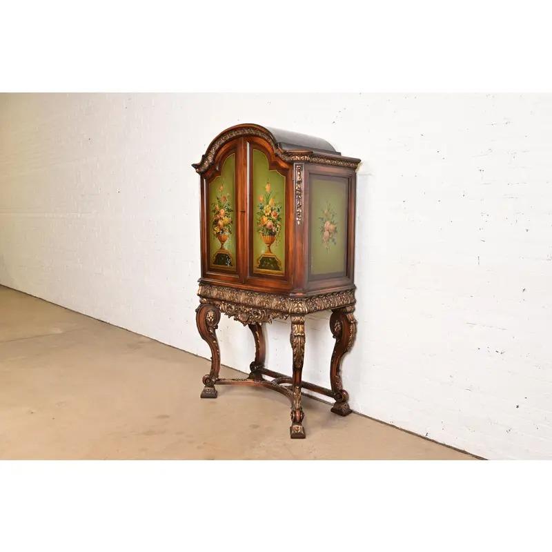 Americano Antico mobile bar giacobino dipinto a mano in stile Berkey & Gay, circa anni '20 in vendita