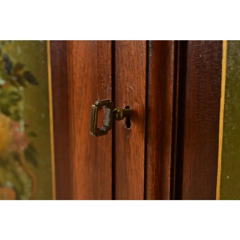 Antico mobile bar giacobino dipinto a mano in stile Berkey & Gay, circa anni '20 in vendita 1