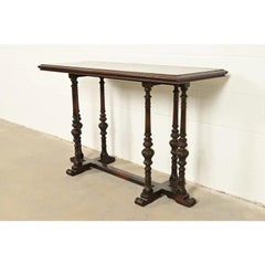 Berkey & Gay Style Antique Jacobean Walnut Console Table or Server, Circa 1920s