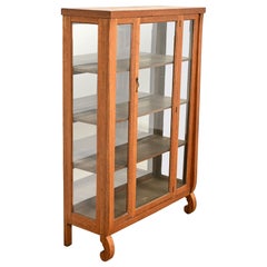 Berkey & Gay Style Antique Mission Oak Arts & Crafts Bookcase Cabinet