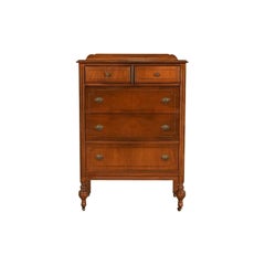 Berkey & Gay Style French Regency Louis XVI Walnut Highboy Dresser, Circa 1930s