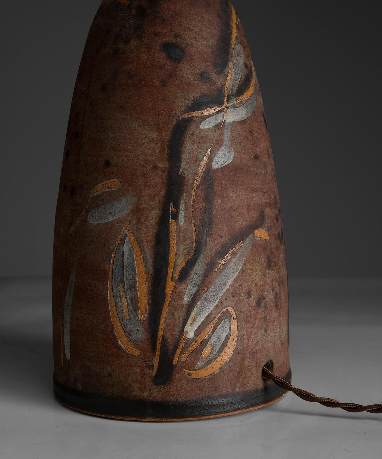 Lámparas modernas Berkshire Studio Pottery, Inglaterra circa 1960 Inglés en venta