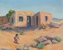 "Adobe Run"   Great West Texas or New Mexico Painting El Paso Artist