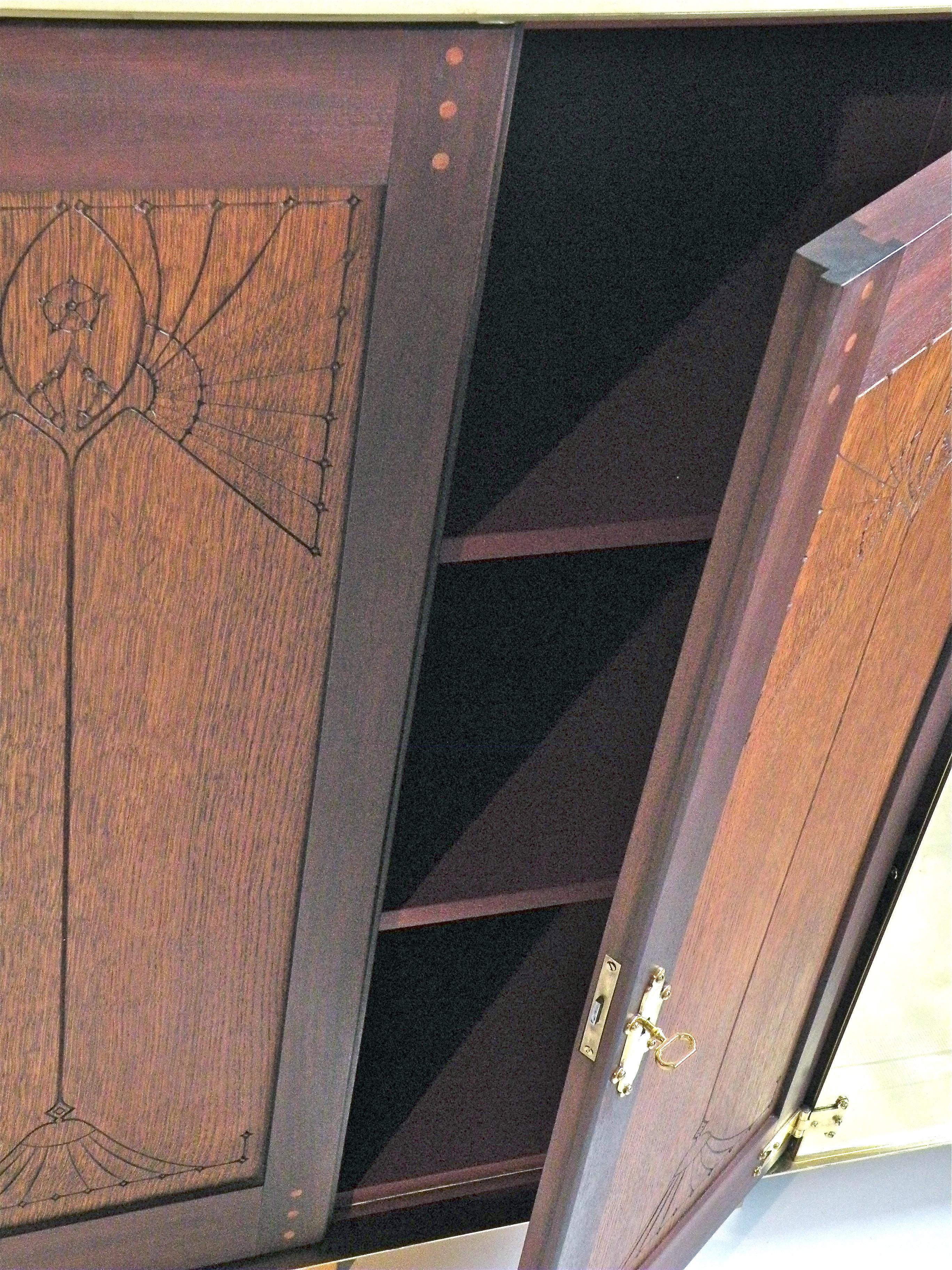 Berlage's Doors, Cabinet with Original Stamped Doors from Opus 14 Cabinet For Sale 7