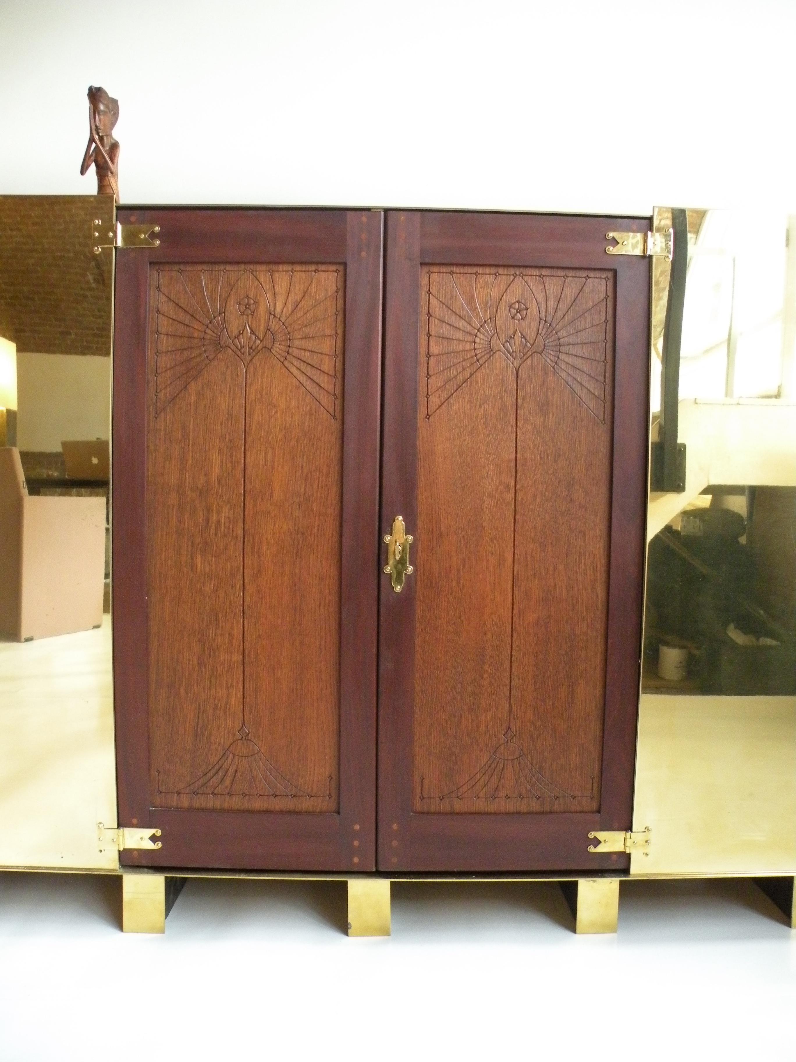 Berlage's Doors, Cabinet with Original Stamped Doors from Opus 14 Cabinet For Sale 1