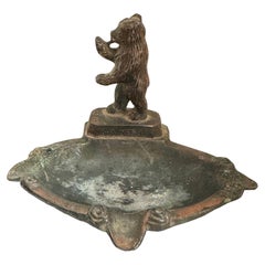 Oso de Berlín Estatua de recuerdo Edificio Cenicero Vintage, alemán, años 30