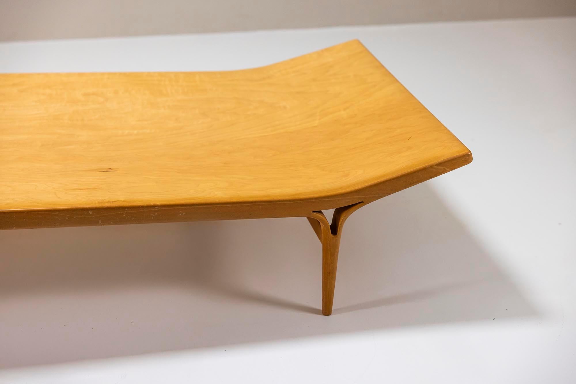 Scandinavo moderno Letto da giorno 'Berlin' in legno di betulla di Bruno Mathsson, Svezia 1972