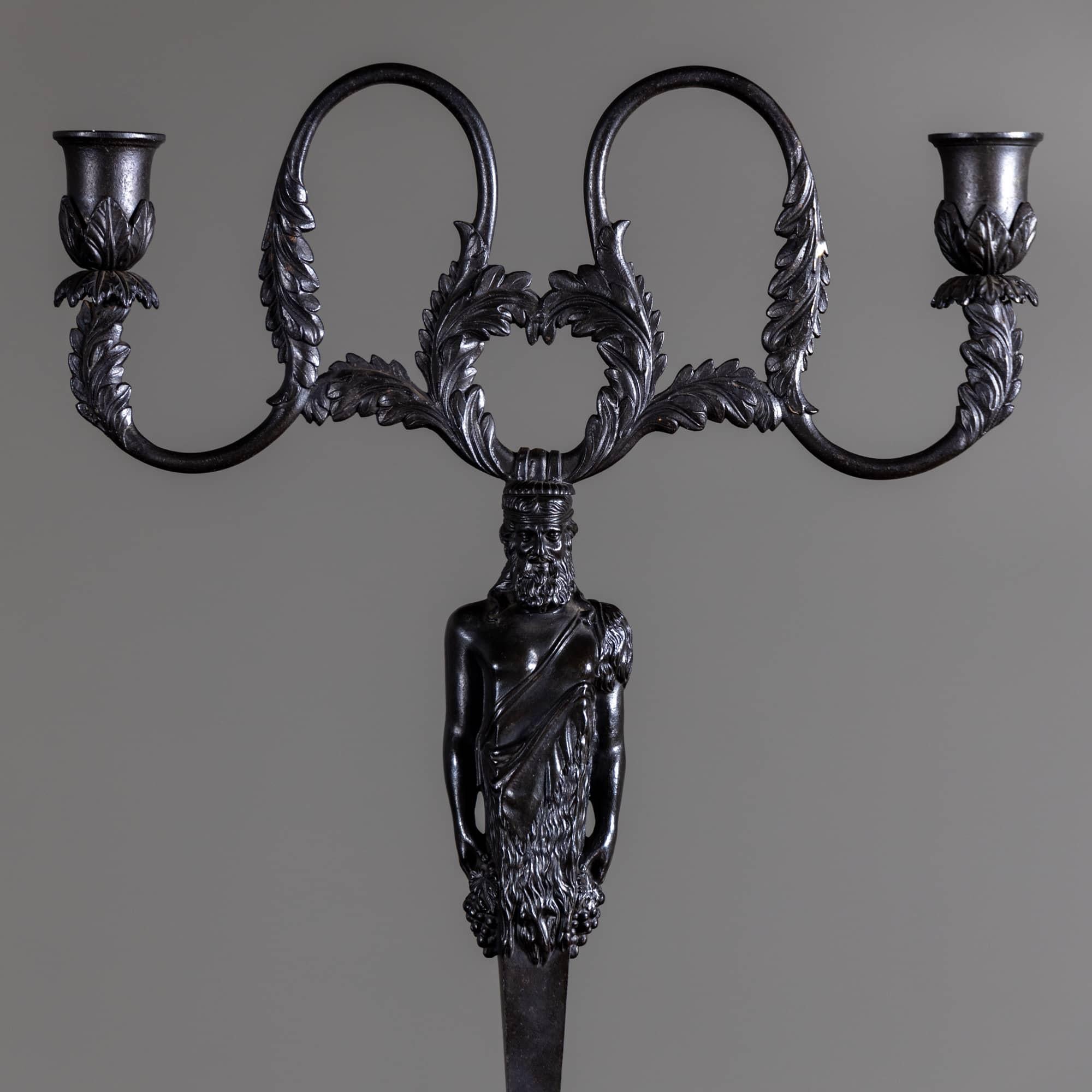 Berlin Iron Candleholder after Karl Friedrich Schinkel, 19th Century For Sale 3
