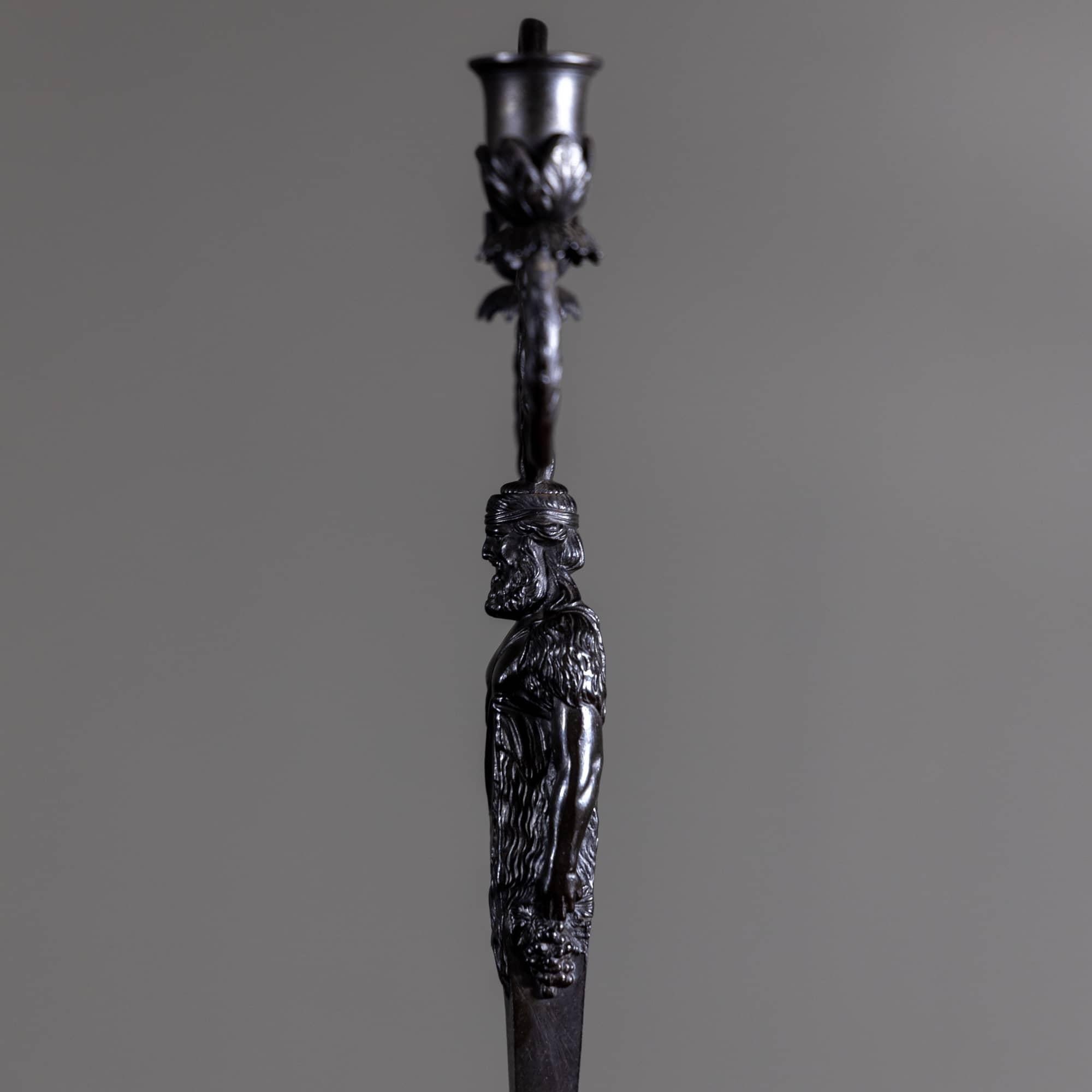Berlin Iron Candleholder after Karl Friedrich Schinkel, 19th Century For Sale 4