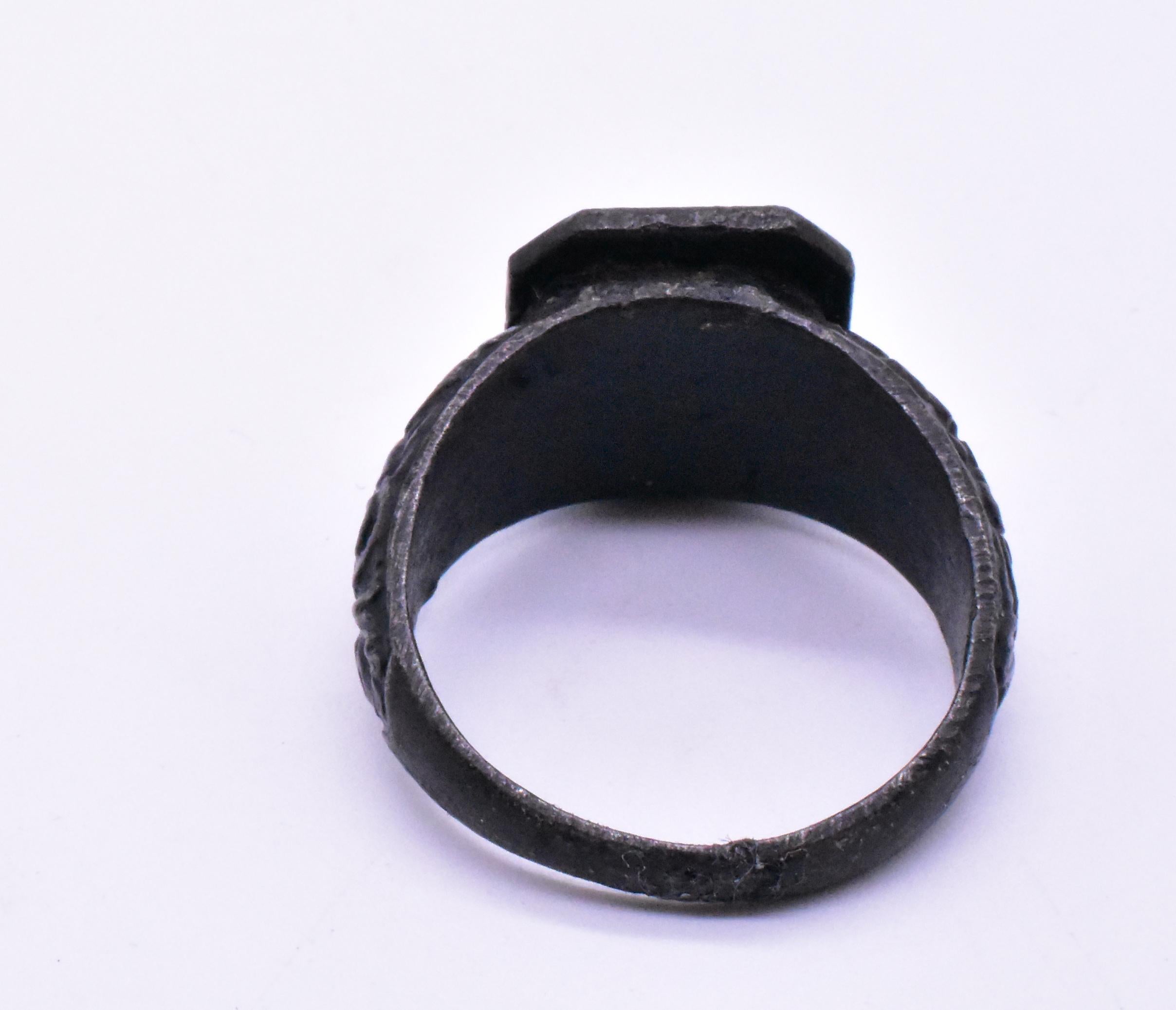 Neoclassical Berlin Iron Signet Ring
