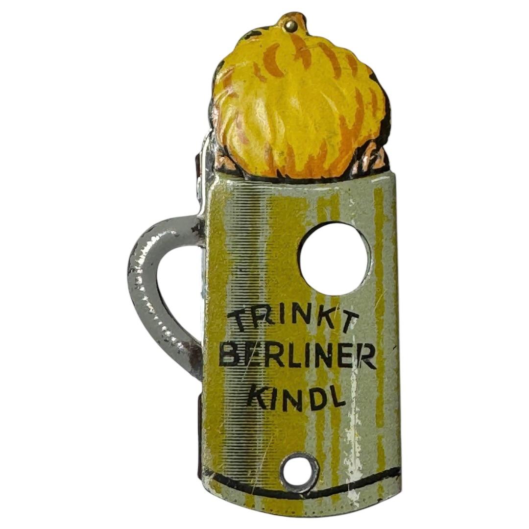 Mid-20th Century Berlin Kindl Beer Advertising Pocket Cigar Cutter Antique, German, 1930s For Sale