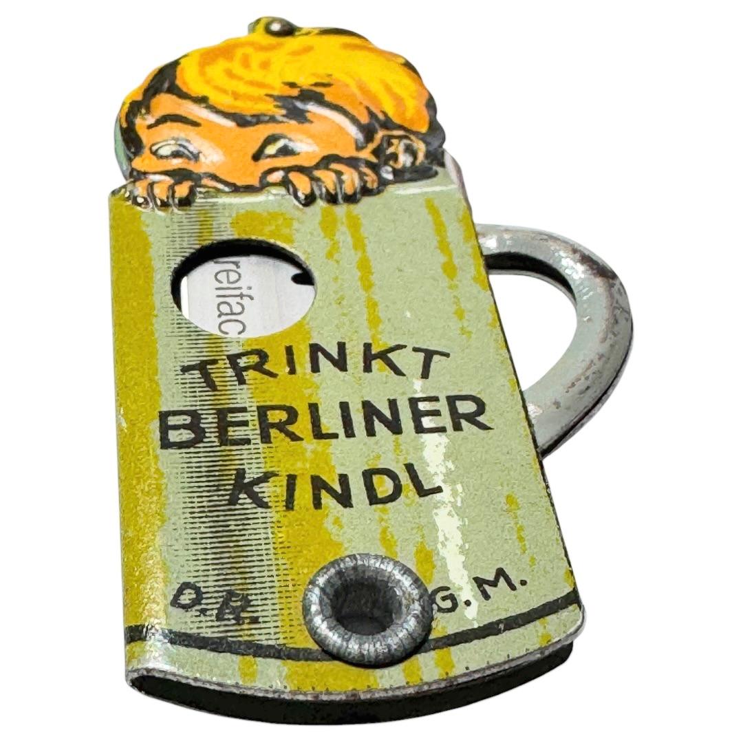 Berlin Kindl Beer Advertising Pocket Cigar Cutter Antique, German, 1930s For Sale 3