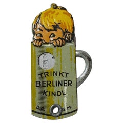 Berlin Kindl Beer Advertising Pocket Cigar Cutter Antique, German, 1930s
