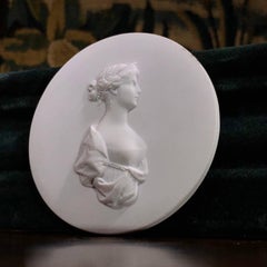 Berlin 'KPM' Bisque Plaque of Princess Luise, Later Queen of Prussia, 20thC.