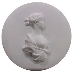 Plaque biscuit « KPM » de Berlin représentant la princesse Luise, plus tard reine de Prusse, 20e siècle